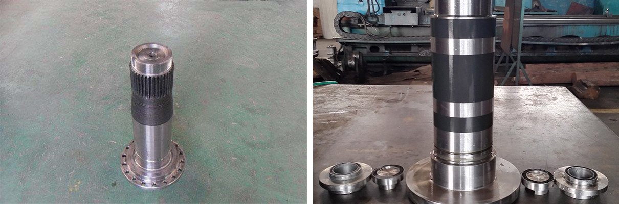 提升機鏈輪軸噴塗陶瓷塗層 提升機鏈輪軸噴塗陶瓷塗層