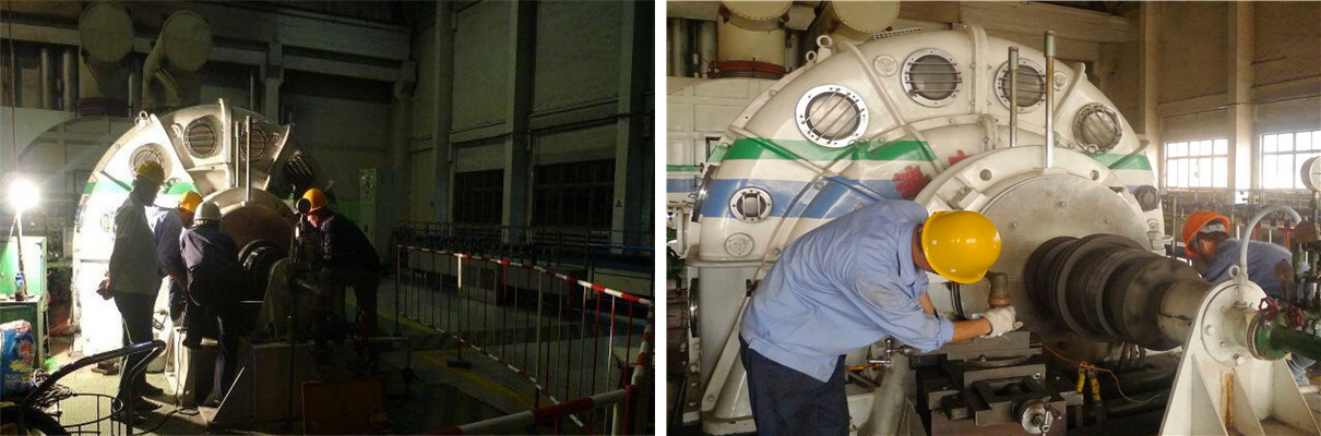 熱噴塗技術修複發電機滑環磨損部位