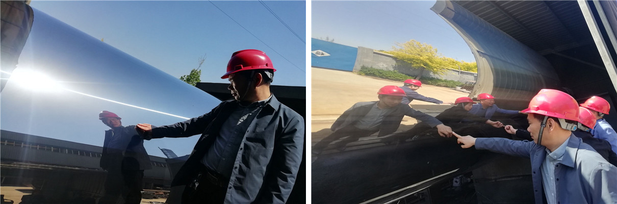 熱烈歡迎鄭州紙業公司到廠考察金屬熱噴塗技術服務