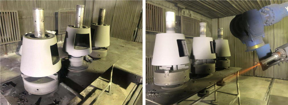 山東某科技公司轉子表麵熱噴塗強化修複